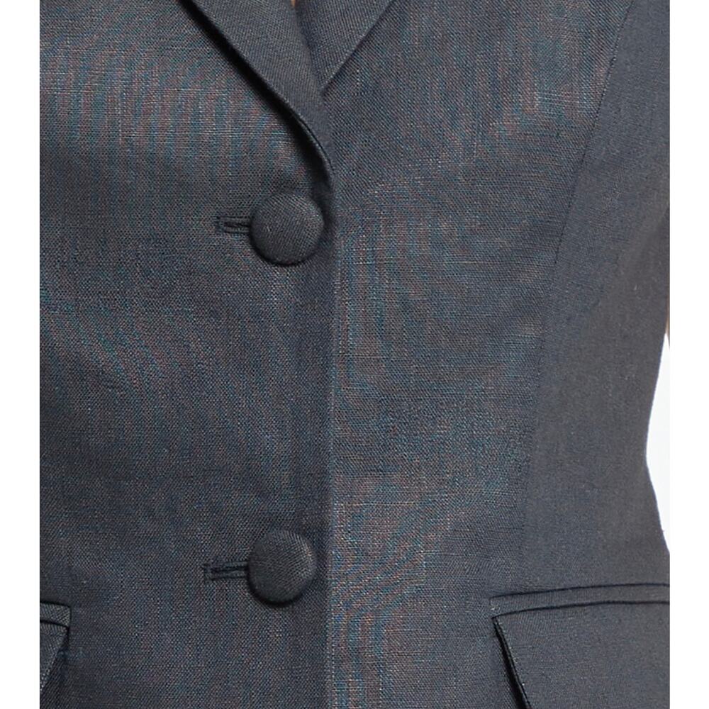 New Kourt Nila Linen Top black blouse $147 s XS - Picture 7 of 8